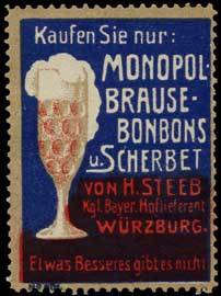 Monopol-Brause-Bonbons und Scherbet