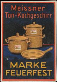 Meissner Ton-Kochgeschirr Marke Feuerfest