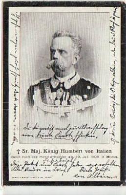 Adel Monarchie König Humbert von Italien in Monza 1900