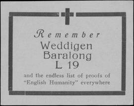 Remember Weddigen Baralong Zeppelin Luftschiff 19