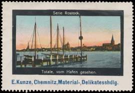 Totale vom Hafen in Rostock aus gesehen