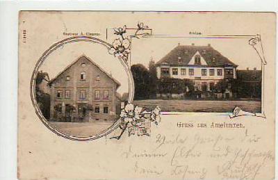Amelunxen bei Höxter an der Weser Schloss und Gasthaus 1907