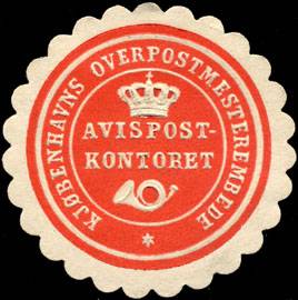Kjobenhavns Overpostmesterembede - Avispost - Kontoret