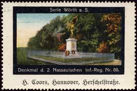 Denkmal des 2. Nassauischen Infanterie-Regiment Nr. 88
