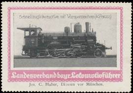 Schnellzuglokomotive mit Vorspannachse von Krauss & Co.