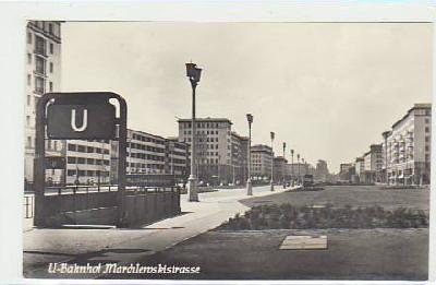 Berlin Friedrichshain U-Bahnhof Marchlewskistrasse 1955