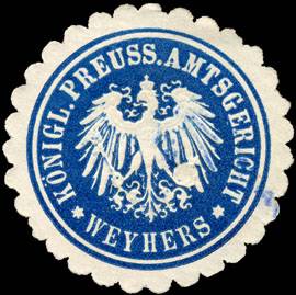 Königlich Preussisches Amtsgericht - Weyhers
