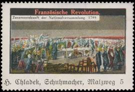 1789 Zusammenkunft der Nationalversammlung