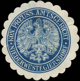 K.Pr. Amtsgericht Niederwüstegiersdorf (Schlesien)