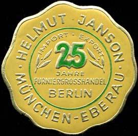 25 Jahre Furniergrosshandel Helmut Jahnson - Berlin