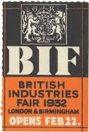 BIF British Indusries Fair - Industrieausstellung
