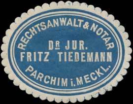 Rechtsanwalt & Notar Dr. jur. Fritz Tiedemann