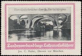 Eisenbahnbrücke über der Iller bei Kempten