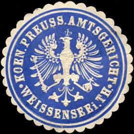 Koeniglich Preussische Amtsgericht - Weissensee in Thüringen
