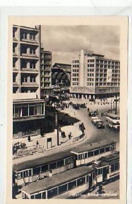 Berlin Mitte Alexanderplatz Strassenbahn ca 1950