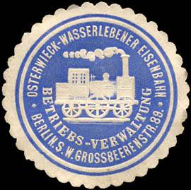 Osterwieck - Wasserlebener Eisenbahn - Betriebs - Verwaltung Berlin