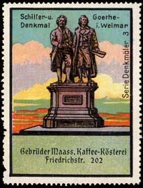 Schiller- und Goethe-Denkmal in Weimar