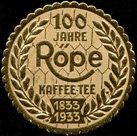 100 Jahre Röpe Kaffee - Tee