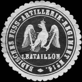 Badisches Fuss - Artillerie - Regiment No. 14 - 1. Bataillon