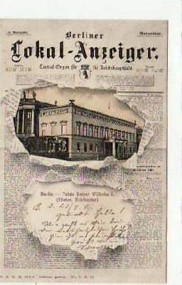 Ak als Zeitung Berlin-Mitte 1901