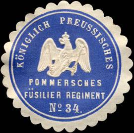 Königlich Preussisches Pommersches Füsilier Regiment No. 34