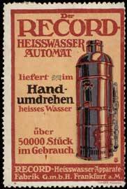 Record Heisswasser Automat