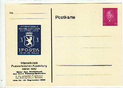 Berlin Privat-Ganzsache Postwertzeichen Ausstellung 1930 PP115C1