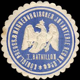 Königlich Preussische 3 Magdeburgisches Infanterie Regiment No. 66 I. Bataillon