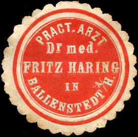 Pract. Arzt Dr. med. Fritz Haring