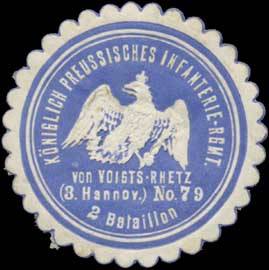 K.Pr. Infanterie-Regiment von Voigts-Rhetz (3. Hannov. No. 79) 2. Bataillon