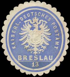K. Deutsches Postamt Breslau 13