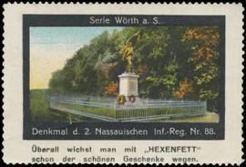 Denkmal d. 2. Nassauischen Infanterie Regiment Nr. 88 in Wörth a.S.