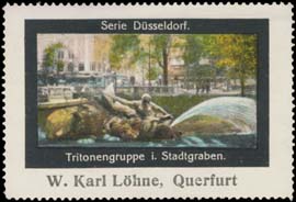 Tritonengruppe im Stadtgraben von Düsseldorf