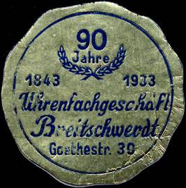 90 Jahre Uhrenfachgeschäft Breitschwerdt