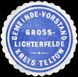 Gemeinde - Vorstand Gross - Lichterfelde - Kreis Teltow