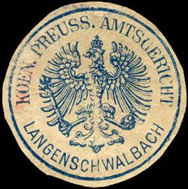 Koeniglich Preussisches Amtsgericht - Langenschwalbach