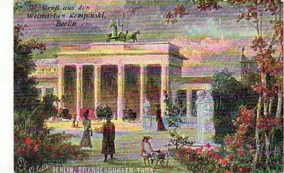 Berlin Mitte Brandenburger Tor Künstlerkarte,Kempinski 1911