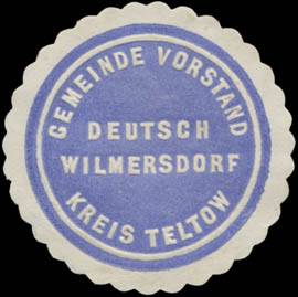 Gemeinde Vorstand Deutsch Wilmersdorf Kreis Teltow