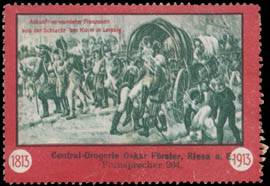 Ankunft der verwundeten Franzosen bei der Schlacht bei Kulm in Leipzig