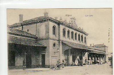 Alger-Algier ca 1910 Algerien-Afrika La Gare Bahnhof