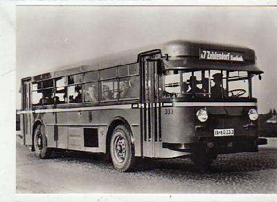 Berlin Zehlendorf Auto-Bus Baujahr 1930 AK ca 1980