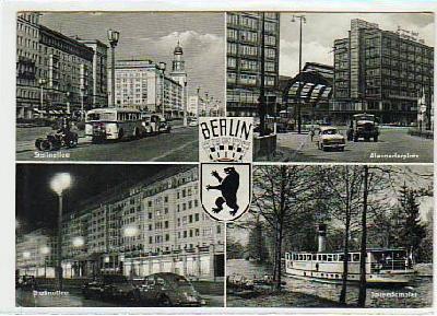 Berlin Friedrichshain Stalinallee und Spreedampfer 1957