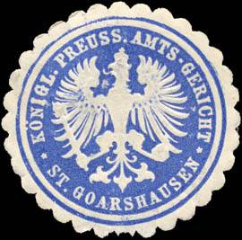 Königlich Preussische Amts - Gericht - St. Goarshausen