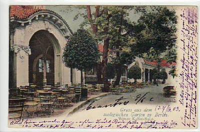 Berlin Tiergarten zooloischer Garten Wiener Kaffee 1903