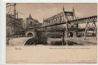 Berlin Kreuzberg Hochbahn Landwehrkanal ca 1900