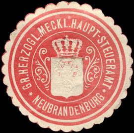 Gross Herzoglich Mecklenburgische Haupt - Steueramt - Neubrandenburg