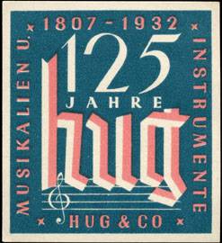 125 Jahre Hug & Co. - Musikalien, Instrumente