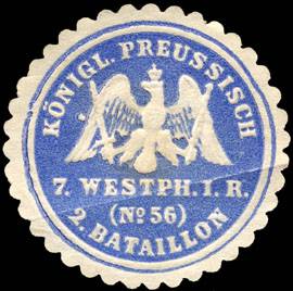 Königlich Preussisch 7. Westphälisches Infanterie Regiment (No. 56) 2. Bataillon