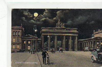 Berlin Mitte Brandenburger Tor Mondschein AK ca 1915