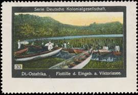 Deutsch Ostafrika Flotille der Eingeborenen am Viktoriasee